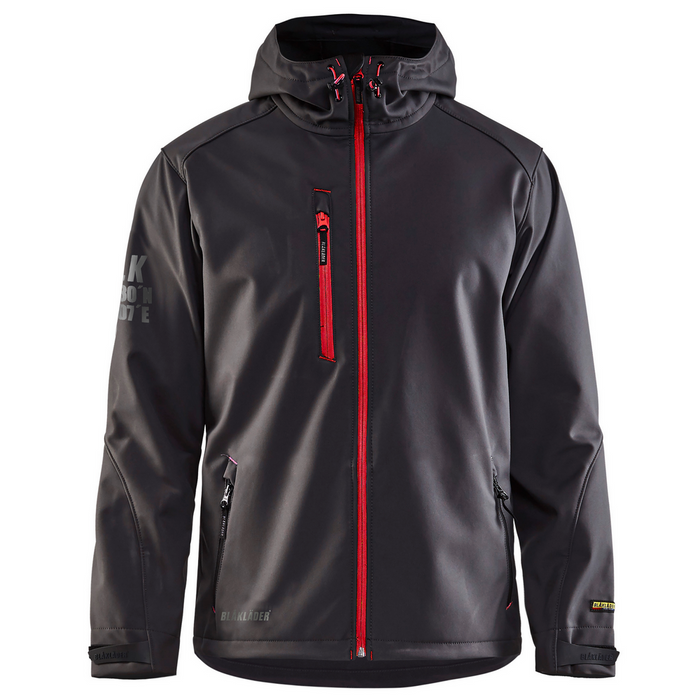 PRO SOFTSHELL JACKET - 9756-Dark Grey/Red | Blaklader 49392517
