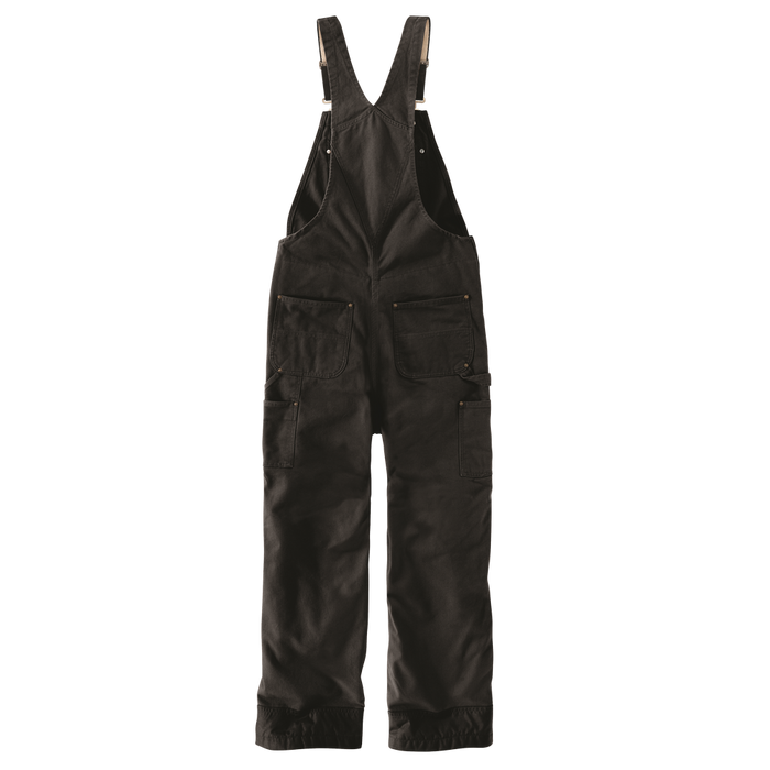 QUILT LINED WASHED DUCK BIB OVERALLS - BLK-Black | Carhartt 104031