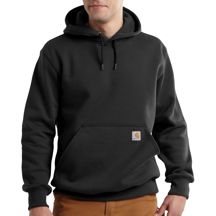 RAIN DEFENDER PAXTON HEAVYWEIGHT HOODED SWEATSHIRT - 001-Black | Carhartt 100615