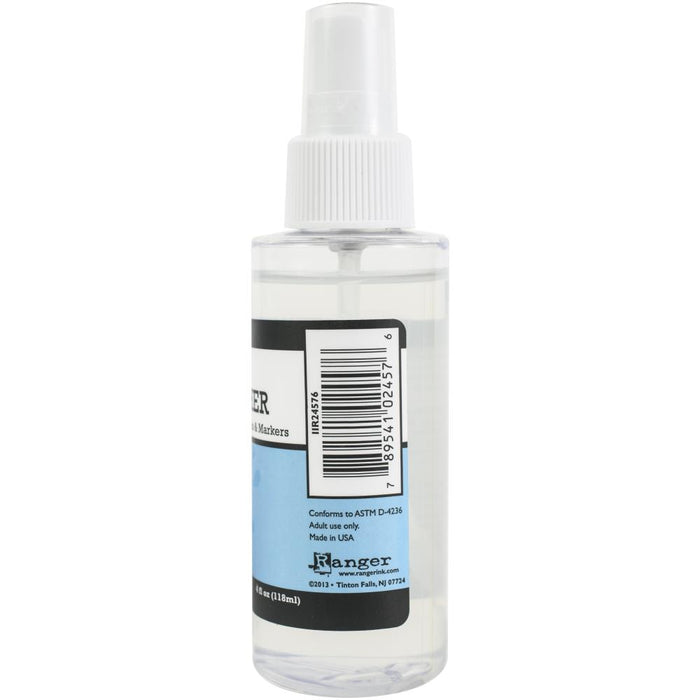 Ranger - Ink Refresher Spray - 4oz. Rehydrates ink pads and water-base markers. This package contains one 4oz spray bottle of ink refresher spray. Non-toxic. Acid free. Made in USA. Available at Embellish Away located in Bowmanville Ontario Canada.