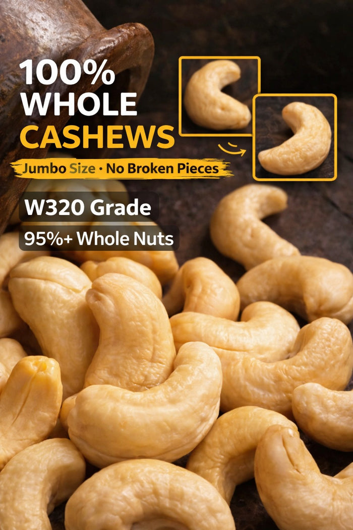 Raw Californian Almonds + Premium Goan Cashews - Kaju Combo