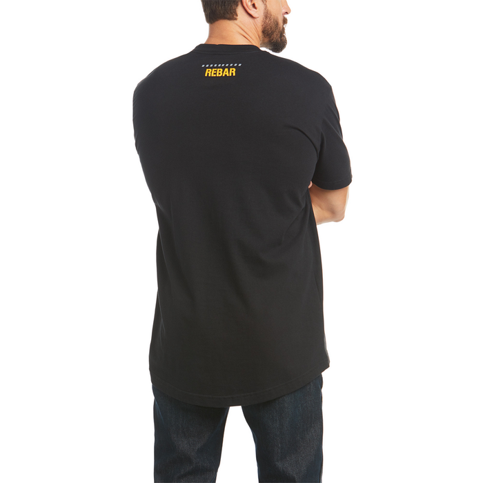 REBAR COTTON STRONG REINFORCED SHORT-SLEEVE TEE - 001-Black | Ariat 10035398