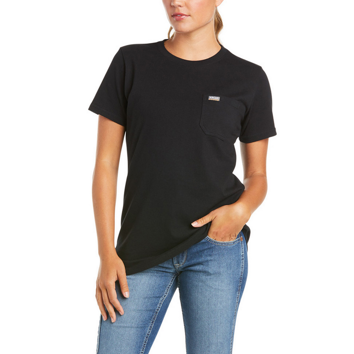 REBAR COTTON STRONG SHORT-SLEEVE T-SHIRT - 001-Black | Ariat 10035413