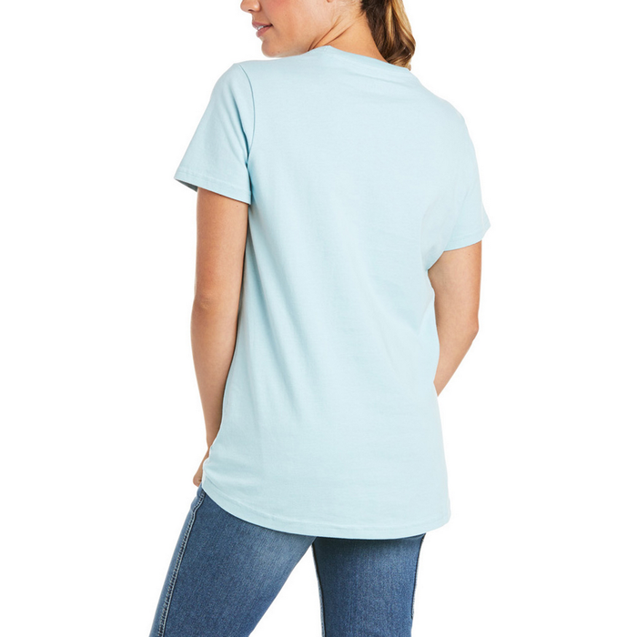 REBAR COTTON STRONG SHORT-SLEEVE TOP - 400-Blue | Ariat 10035412