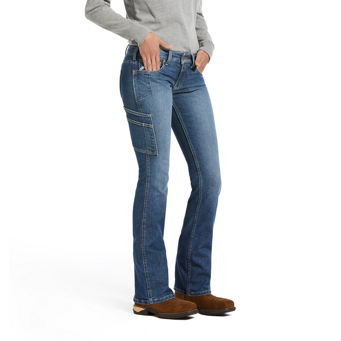 REBAR DURASTRETCH RAVEN BOOT JEAN - 400-Blue | Ariat 10032461