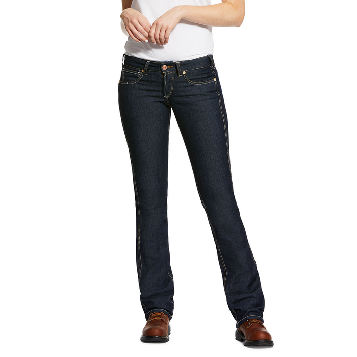 REBAR DURASTRETCH RAVEN STACKABLE STRAIGHT JEAN - 400-Blue | Ariat 10032463