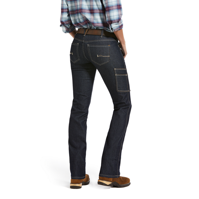 REBAR DURASTRETCH RAVEN STACKABLE STRAIGHT JEAN - 400-Blue | Ariat 10032463