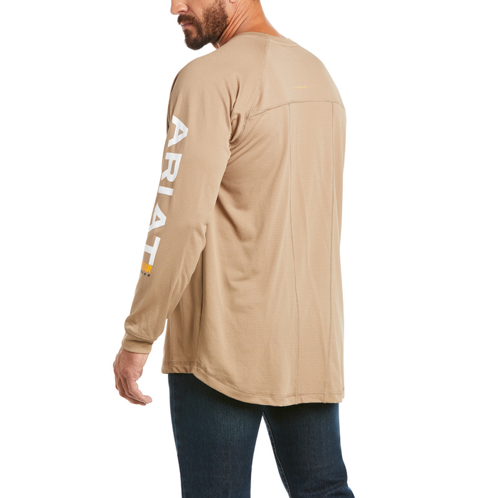 REBAR HEAT FIGHTER LONG-SLEEVE TEE - 250-Beige/Khaki | Ariat 10031030