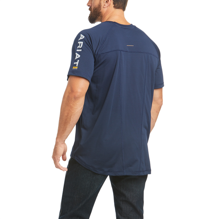 REBAR HEAT FIGHTER SHORT-SLEEVE SHIRT - 410-Navy | Ariat 10031038