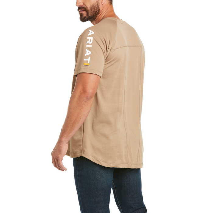 REBAR HEAT FIGHTER SHORT-SLEEVE TEE - 250-Beige/Khaki | Ariat 10031036