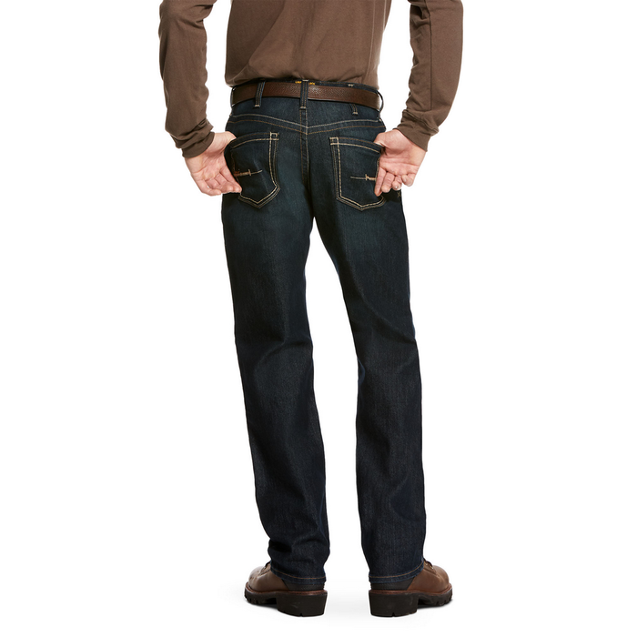 REBAR M4 EDGE STACKABLE STRAIGHT JEAN - 400-Blue | Ariat 10027736
