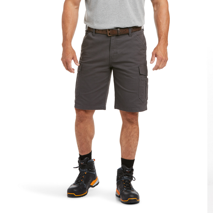 REBAR MADE TOUGH CARGO SHORT - 020-Gray | Ariat 10034681
