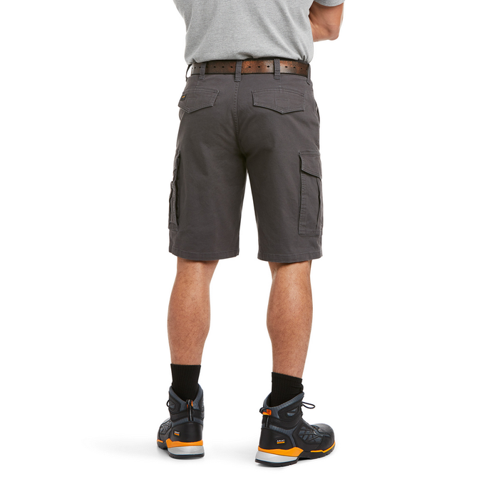 REBAR MADE TOUGH CARGO SHORT - 020-Gray | Ariat 10034681