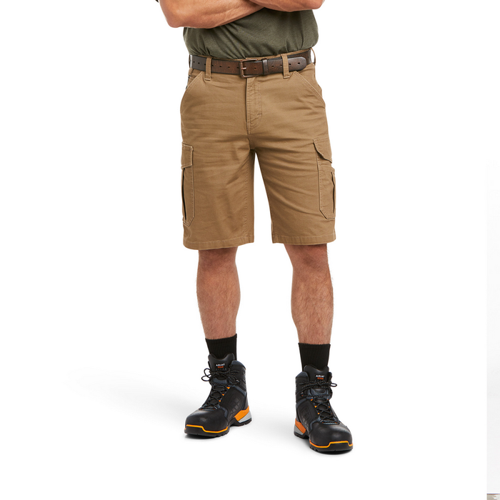 REBAR MADE TOUGH CARGO SHORTS - 250-Beige/Khaki | Ariat 10034680