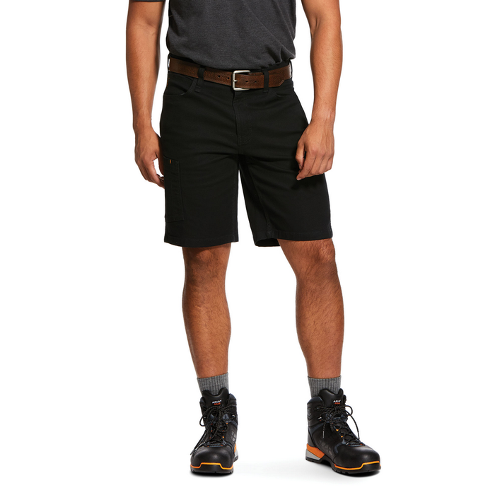 REBAR MADE TOUGH SHORTS - 001-Black | Ariat 10030262