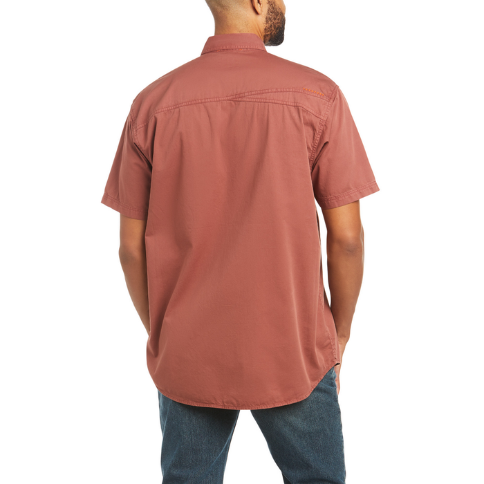 REBAR WASHED TWILL SHORT-SLEEVE SHIRT - 200-Brown | Ariat 10035414