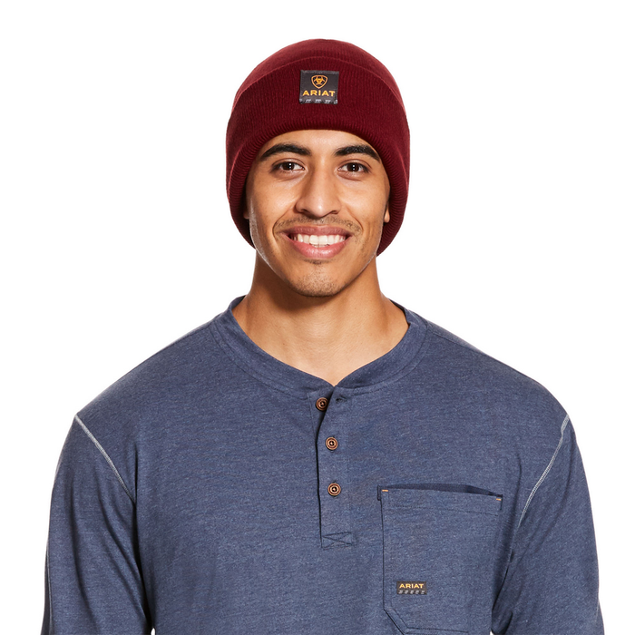 REBAR WATCH CAP MALBEC - 600-Red | Ariat 10027794
