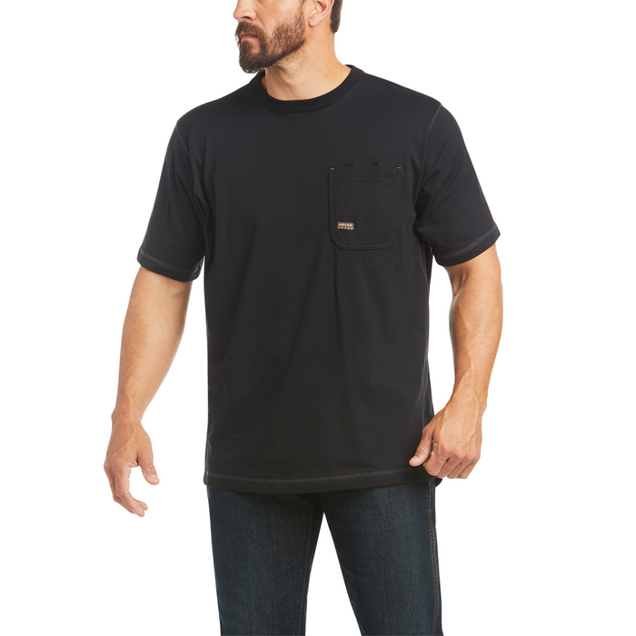 REBAR WORKMAN LOGO SHORT-SLEEVE SHIRT - 001-Black | Ariat 10035402