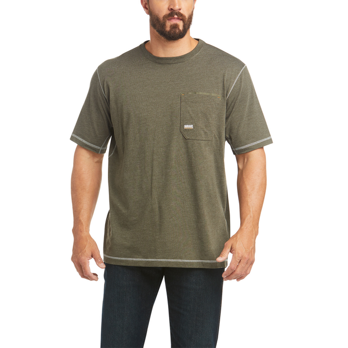 REBAR WORKMAN LOGO SHORT-SLEEVE TEE - 300-Green | Ariat 10035401