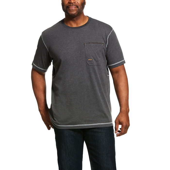 REBAR WORKMAN SHORT SLEEVE TOP - 011-Heather Grey | Ariat 10030306