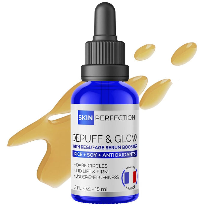 Rice and Soy Protein to minimize the look of dark circles and under eye puffiness