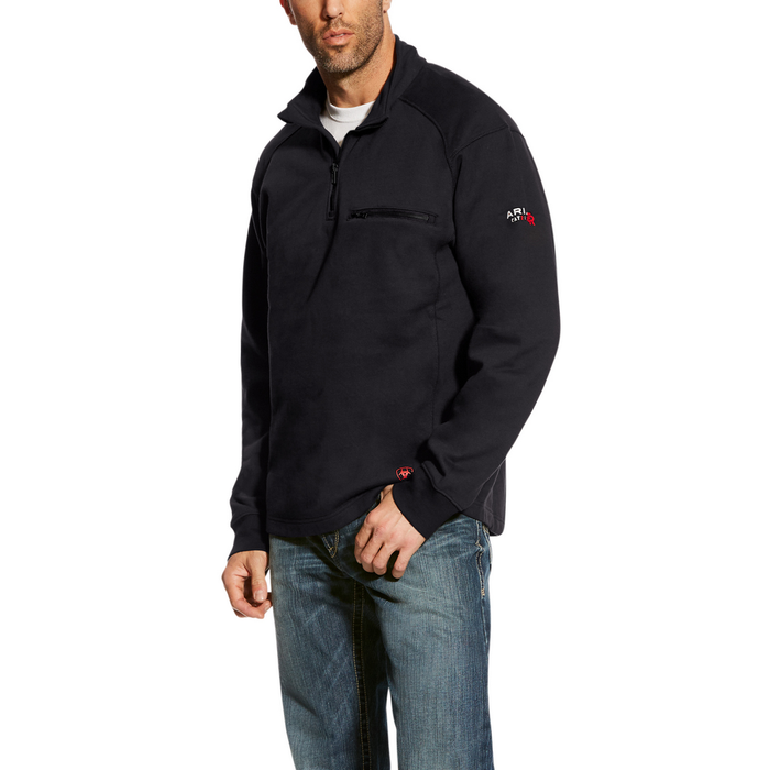 REV FR 1/4 ZIP TOP - 001-Black | Ariat 10023985