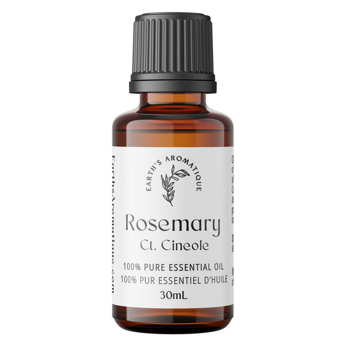 Bottle of Earth's Aromatique Rosemary Ct. Cineole Essential Oil 30 mL
