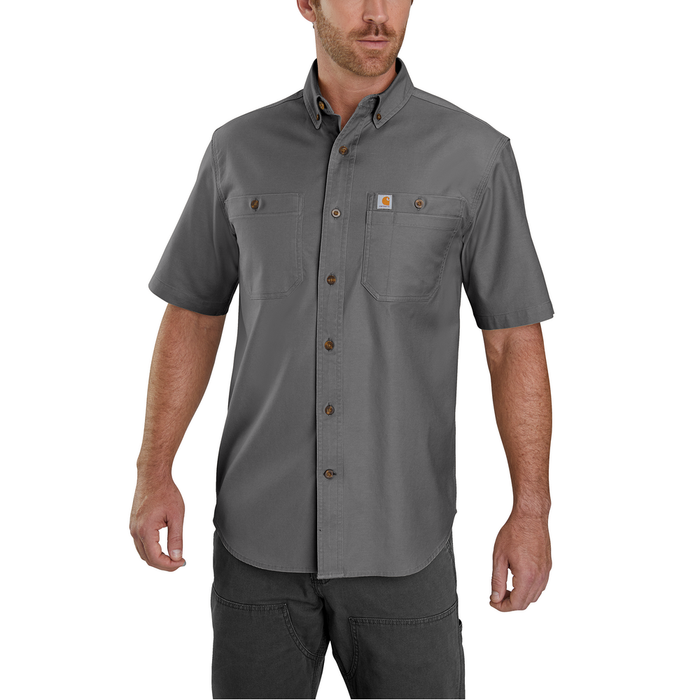 RUGGED FLEX RIGBY SHORT SLEEVE WORK SHIRT - 039-Gravel | Carhartt 103555