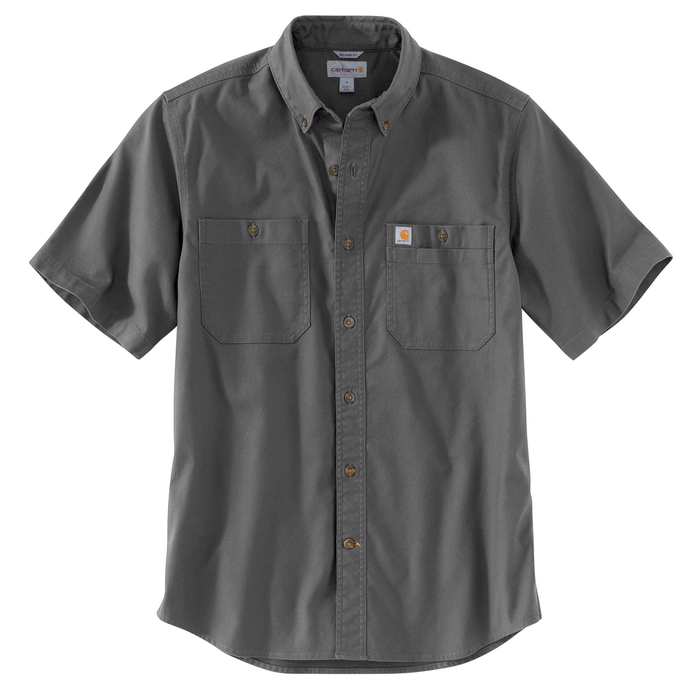 RUGGED FLEX RIGBY SHORT SLEEVE WORK SHIRT - 039-Gravel | Carhartt 103555