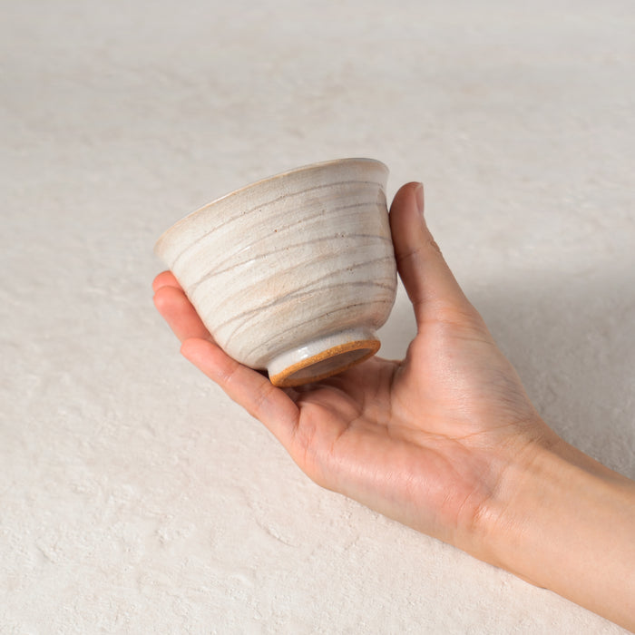 [Set of 2] Japanese Yunomi Teacup - Mino Yaki [Shirahagi]