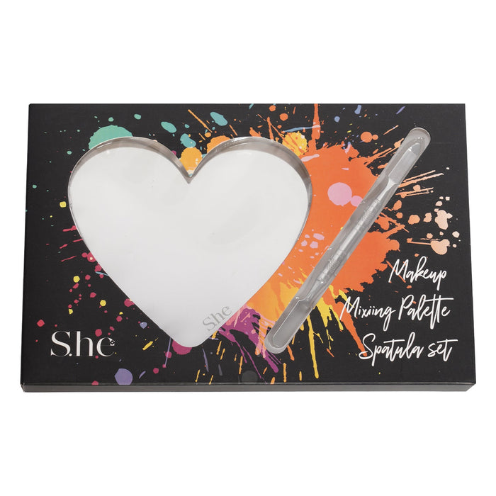S.he Makeup Heart Mixing Palette Spatula Set - ikatehouse