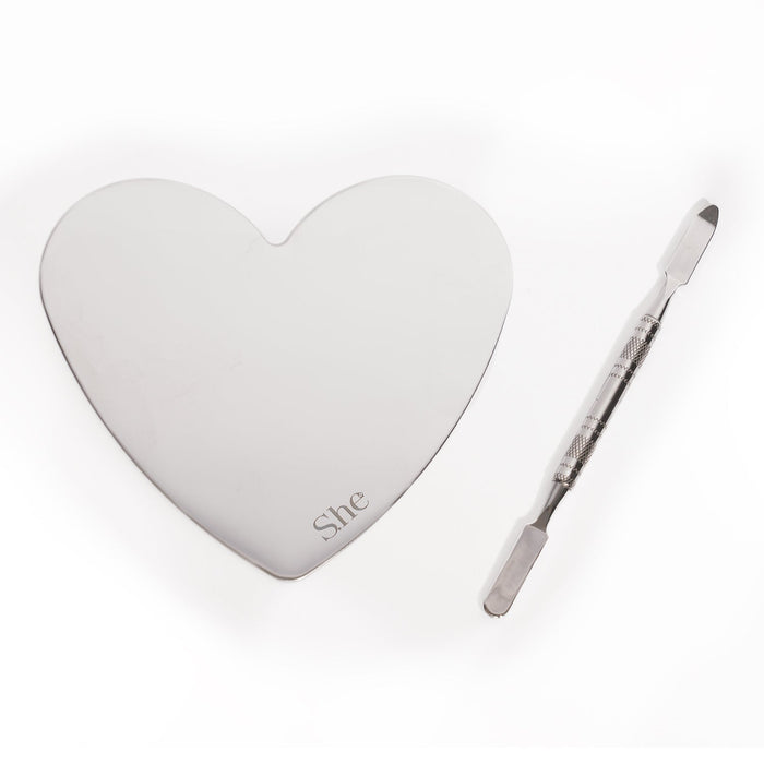 S.he Makeup Heart Mixing Palette Spatula Set - ikatehouse