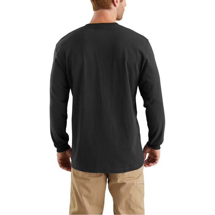 SIGNATURE SLEEVE LOGO LONG SLEEVE T-SHIRT - BLK-Black | Carhartt K231