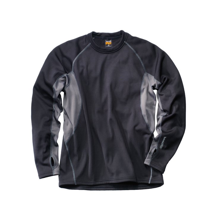 SKIM COAT HEAVY WARMTH CREW THERMAL TOP - 015-Jet Black | Timberland PRO TB0A111A