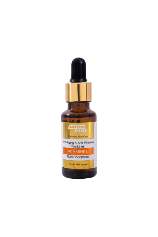 SOFTTO PLUS Anti-Aging & Anti-Wrinkles Fine Lines Vitamin E Anti-Oxidan Hair & Skin & Nail Care Oil 20 ml - Aegean Vibe