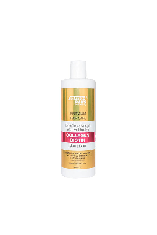 Softto Plus Anti-Hair Loss & Extra Volume Shampoo 400 ml – With Collagen and Biotin for Strong Hair - Aegean Vibe