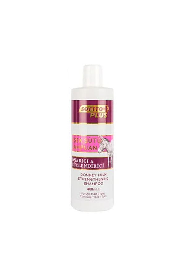 Softto Plus Donkey Milk Shampoo 400 ml  Repair Booster for Damaged Hair - Aegean Vibe