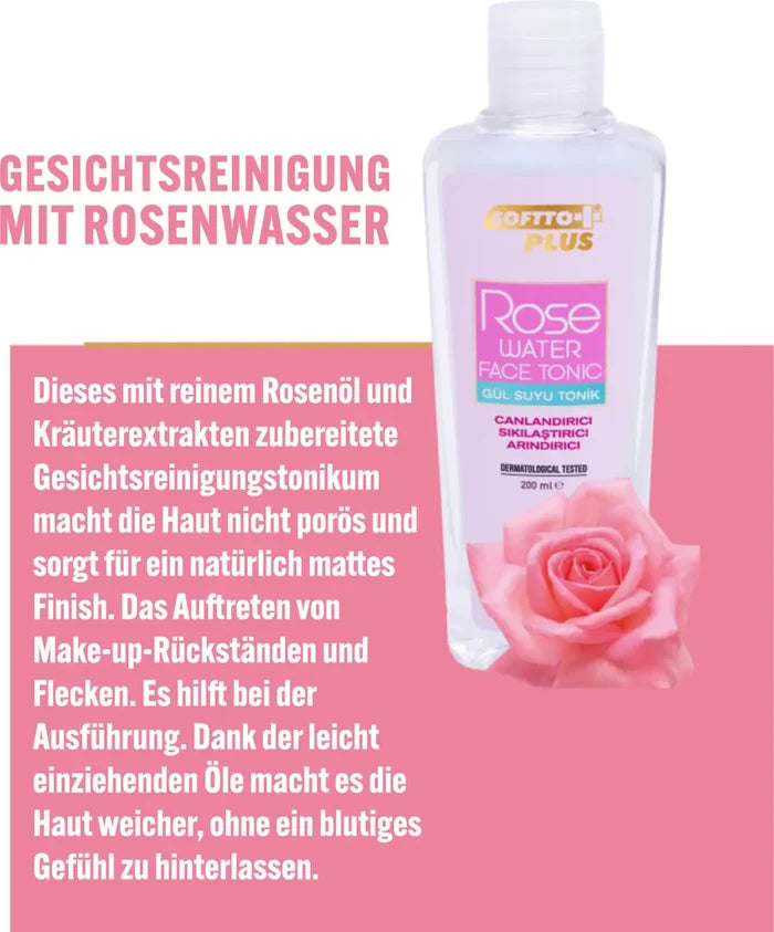 SOFTTO PLUS Rose Water Facial Cleansing Gel 200 ml