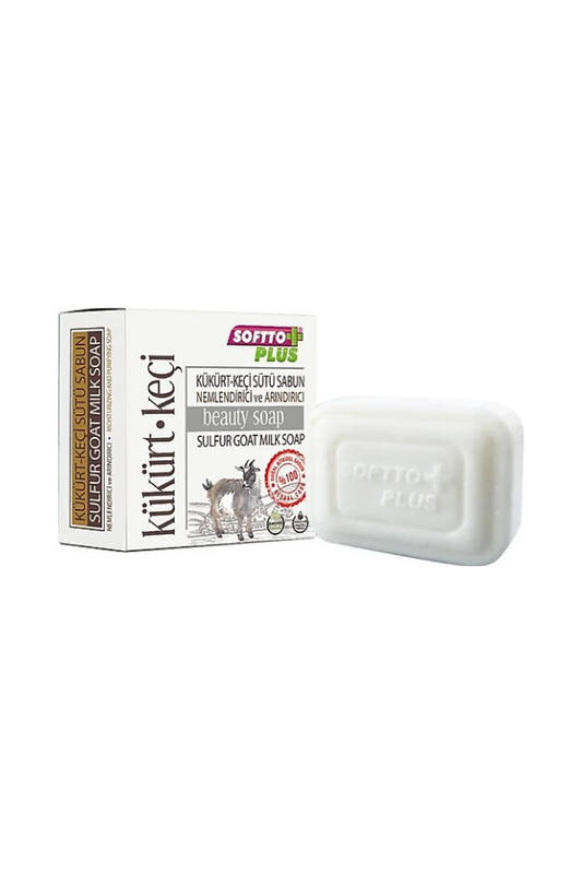 SOFTTO PLUS Sulfur Goat Milk Beauty Soap 100 gr - Aegean Vibe