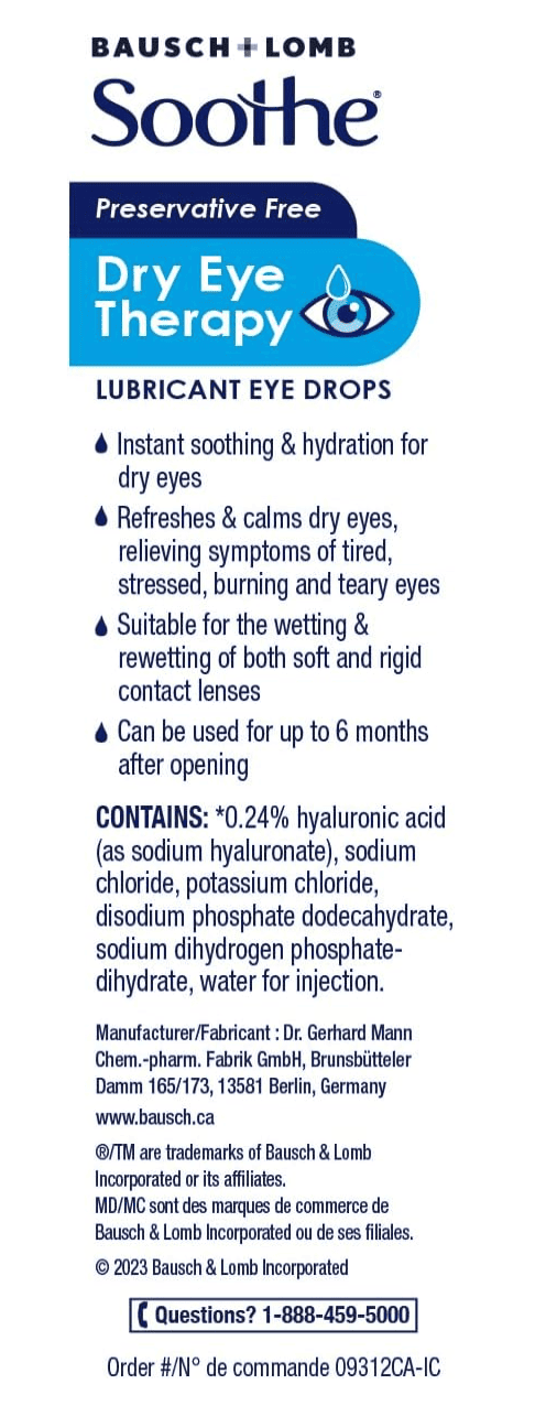 Soothe® Preservative-Free Dry Eye Therapy