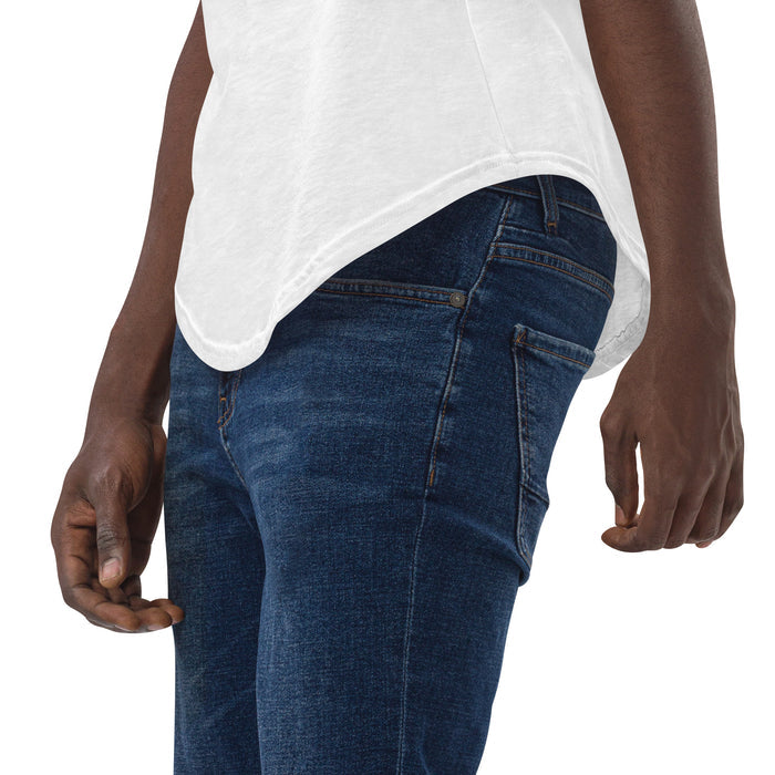 Space Orange Men's Curved Hem T-Shirt