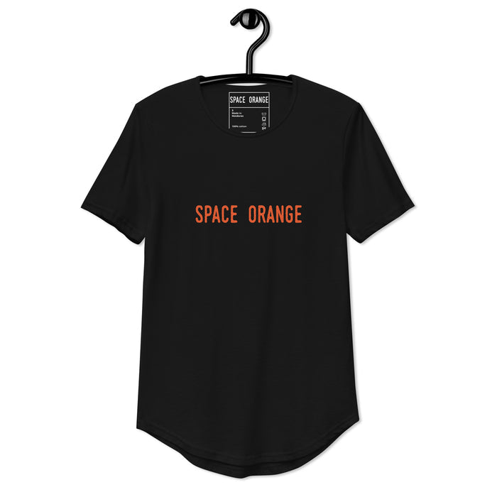 Space Orange Men's Curved Hem T-Shirt