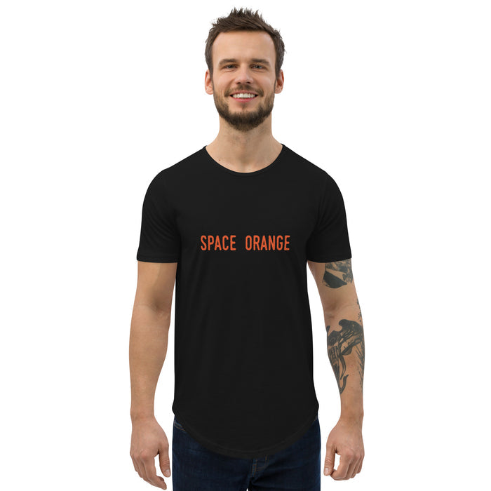 Space Orange Men's Curved Hem T-Shirt
