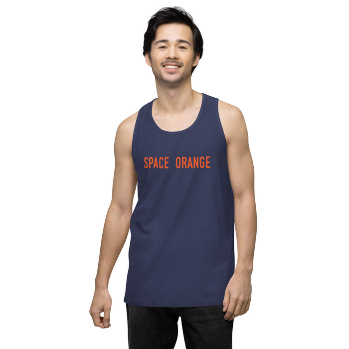 Space Orange S Men’s premium tank top