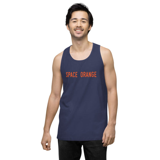 Space Orange S Men’s premium tank top