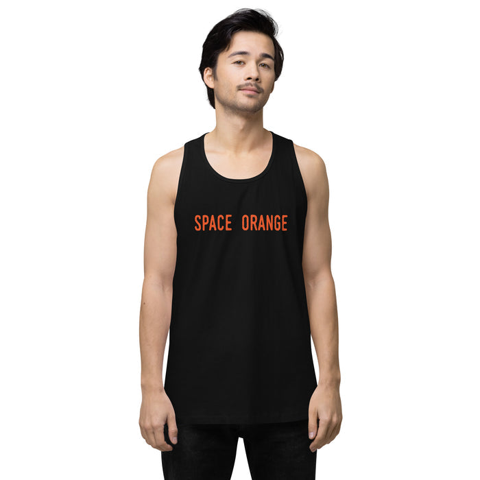 Space Orange S Men’s premium tank top