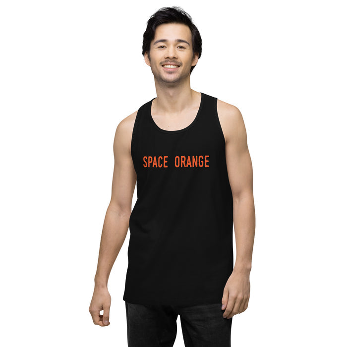 Space Orange S Men’s premium tank top