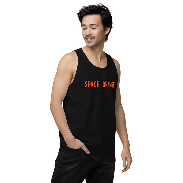 Space Orange S Men’s premium tank top