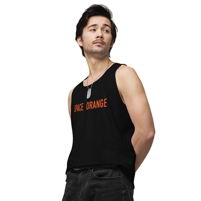 Space Orange S Men’s premium tank top
