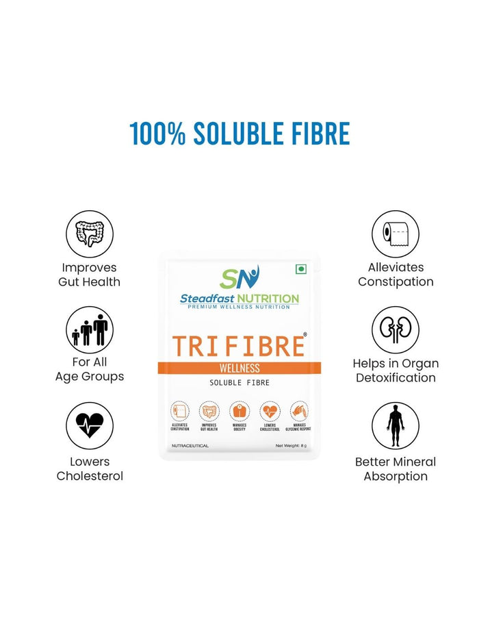 Steadfast Nutrition Tri Fibre Clear Soluble Fiber Supplement (30 Sachets)